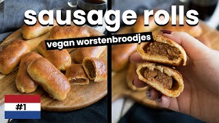 Vegan Worstenbroodjes  Vegan Sausage Rolls  Veganizing Dutch food 1 [upl. by Tremml]