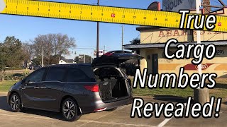 20182023 Honda Odyssey  True Cargo Capacity Given In Inches [upl. by Lauritz]