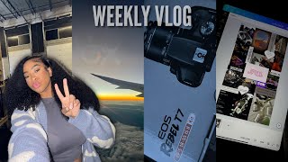 WEEKLY VLOG new camera vision board WORSE flight experience [upl. by Jillane]