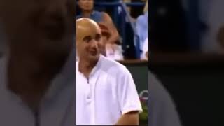 Federer plays against Andre Agassi [upl. by Hillary]