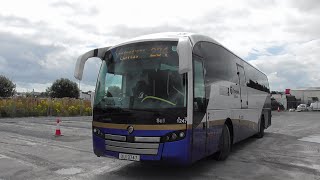 A tour on VOLVO SC5 coach Translink goldliner 1247 sitting at Pennyburn in Derry  Londonderry [upl. by Feer]