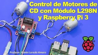 Control de Motores de CD con Módulo L298N y Raspberry PI 3 [upl. by Missie]