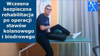 Rehabilitacja po operacji stawu biodrowego i kolanowego  Bezpieczne ćwiczenia 12 I 🇵🇱 🇪🇺 [upl. by Laamaj]