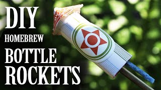 Homebrew Bottle Rockets  From Household Materials [upl. by Adelheid]