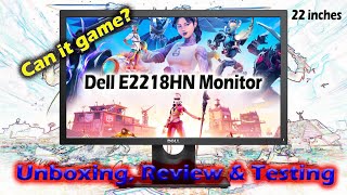 DELL E2218HN  The cheapest 22inch Monitor for PC and PS4 Gaming Unboxing and Testing in UAE [upl. by Derron]