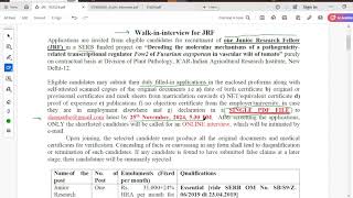 Hurry up Walk in at ICAR  IARI NEW DELHI FOR JRF DIV PLANT PATHOLOGY [upl. by Crissie]