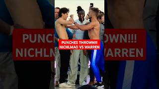 PUNCHES THROWN NICHLMAO VS WARREN SPENCER FACE OFF boxing youtubeboxing nichlmao misfitsboxing [upl. by Tor]