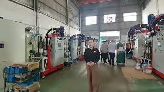 MDI BDO TDI MOCA Test In One Three Components Elastomer Casting Machine In Workshop [upl. by Brigham]