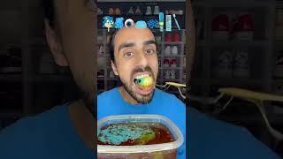 Food ASMR Eating all Blue Snacks food eatingsounds asmr mukbang [upl. by Pontone46]