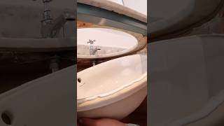 Plumbing it up a retro basin asmrsounds plumber asmr subscribe howto diy youtubeshorts tools [upl. by Akirahs482]