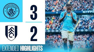 EXTENDED HIGHLIGHTS  Man City 32 Fulham  Kovacic brace in hard fought win [upl. by Euginom707]