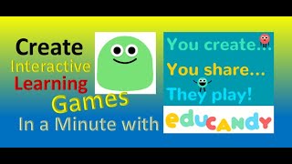 Educandy Tutorial  Create Interactive Learning Games in a minute  Educandy App  Mahesh Jain [upl. by Erv]