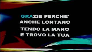 Grazie Perché  Karaoke con voce Maschile midi song karaoke duetto [upl. by Courtund]