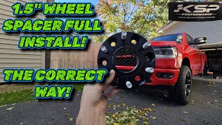 15quot wheel spacer full install  Ram 1500 [upl. by Feilak]