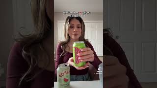 Silent review trend taste testing olipop vs poppi watermelon soda [upl. by Roswell]