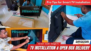 My Hisense E68N QLED Smart TV Open Box Delivery amp Installation Experience😮🔥 [upl. by Htebazil]