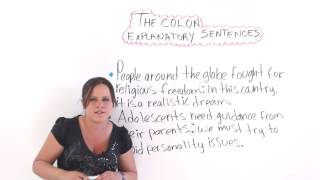 English Punctuation Using The Colon For Explanatory Sentences [upl. by Oremor]