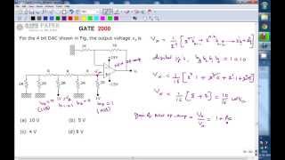 GATE 2000 ECE Output voltage of 4 bit R  2R ladder DAC [upl. by Akemeuwkuhc806]