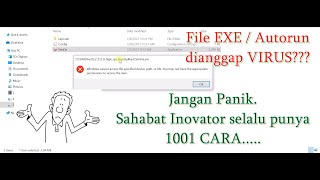 FILE EXE DIANGGAP VIRUS TUTORIAL MENJALANKAN FILE EXE YANG DIDETEKSI SEBAGAI VIRUS [upl. by Nevs]