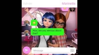 Adrien and Marinette kissed each other Texting story Marizette Miraculous Ladybug Lovers [upl. by Jake40]