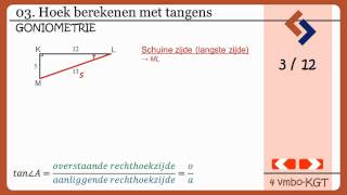 03 Hoek berekenen met tangens Serie goniometrie [upl. by Cherise627]