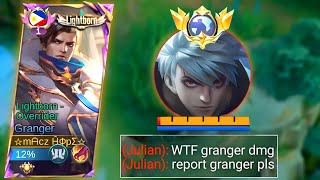 HOW TO DESTROY TOP GLOBAL JULIAN IN RANK GAME USING THIS SECRET BUILD GRANGER BEST BUILD  MLBB [upl. by Ertemed]