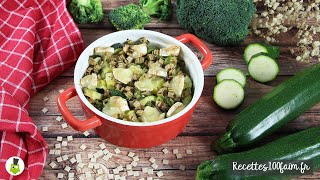 🥦 Gratin de crozets au chèvre courgette amp brocoli [upl. by Ylrehc]