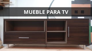 MUEBLE PARA TV en melamina ¡Descarga planos gratis [upl. by Senior]