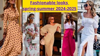 Fashionable looks springsummer 20242025 fashion style fashionstyle look springfashion model [upl. by Immanuel]