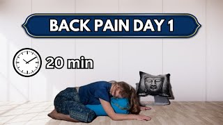 7 Days Back Pain Yoga And Journal Journey Day 1  20min [upl. by Bowes]