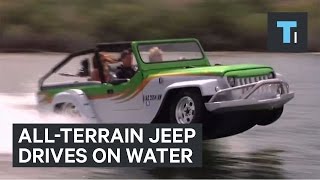 AllTerrain Jeep Drives On Water [upl. by Vincenz]