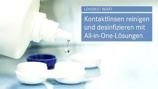 Kontaktlinsen reinigen mit AllinOneLösungen  Tipps von Lensbest [upl. by Tade]