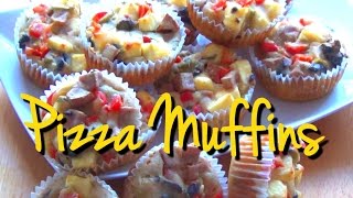 PIZZA MUFFINS Rezept  perfekter Snack  superlecker [upl. by Einnaffit]