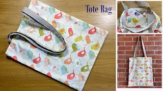 DIY Tote Bag  Sew a Classic French Seams Tote Bag  Beginner Friendly How to Sew  Bag making [upl. by Siuol]