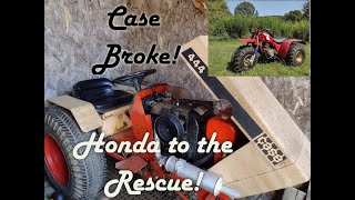 Case tractor breaks Honda ATC to the rescue [upl. by Fosque466]