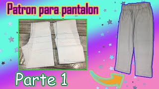 Como hacer un patron de pantalon para niñas PATRON PARA PANTALON PARA NIÑAFacil de hacer PARTE 12 [upl. by Anirav]