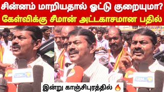 seeman speech latest election vote percentage after ntk symbol mike [upl. by Nekial]