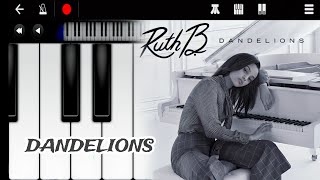 Ruth B  Dandelions  Easy piano tutorial  Perfect piano [upl. by Strage597]