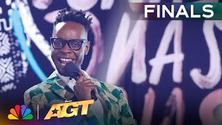 Comedian Learnmore Jonasi Tells Funny Stories About American Culture  Finals  AGT 2024 [upl. by Emirak]