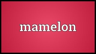 Mamelon Meaning [upl. by Adnama]