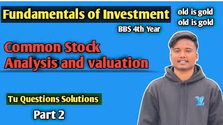 Common Stock Analysis and Valuation  Part 2 [upl. by Saum]