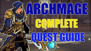 AQW ArchMage Class Full Walkthrough 2024 Onwards SpellCraft Recipes join archmage Warlics Quests [upl. by Edbert]