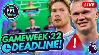 FPL GW22 DEADLINE STREAM  EARLY TEAM NEWS amp INJURIES  Gameweek 21 Fantasy Premier League 202324 [upl. by Alyose483]