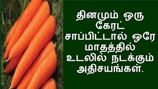 தினமும் ஒரு கேரட்டை சாப்பிட்டால்  raw carrot benefits  N P [upl. by Gaal]