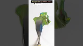 Philippines 🇵🇭 flag Colour Mixing 😍 relaxing colourmixingtutorials colourmixing asmr satisfying [upl. by Mik]