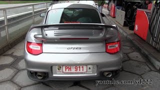 Porsche 997 GT2 RS  Startup and fly bys on track [upl. by Asserac]