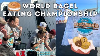 Las Vegas World Bagel Eating Championship 2024 at Siegels Bagelmania Saturday Morning [upl. by Drarreg483]