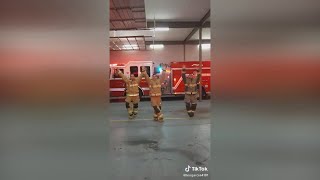 Firefighters Take a Break with the ‘Blinding Lights’ Dance Challenge [upl. by Obediah306]