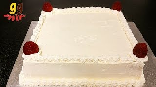 Fresh Cream Vanilla Sheet Cake With A Raspberry amp Blueberry Fruit Center  ggmix [upl. by Roderigo]