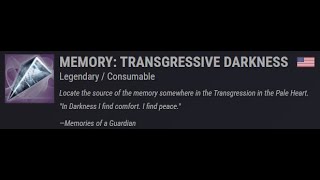 Memory Transgressive Darkness Location  Destiny 2 [upl. by Gombach651]